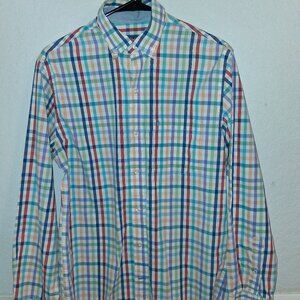 IZOD Men's Colorful Plaid Button up Shirt Size S/P